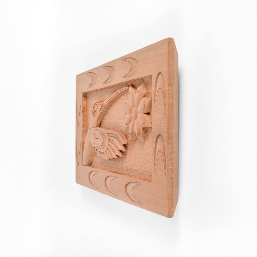 Hummingbird - Red Cedar Plaque