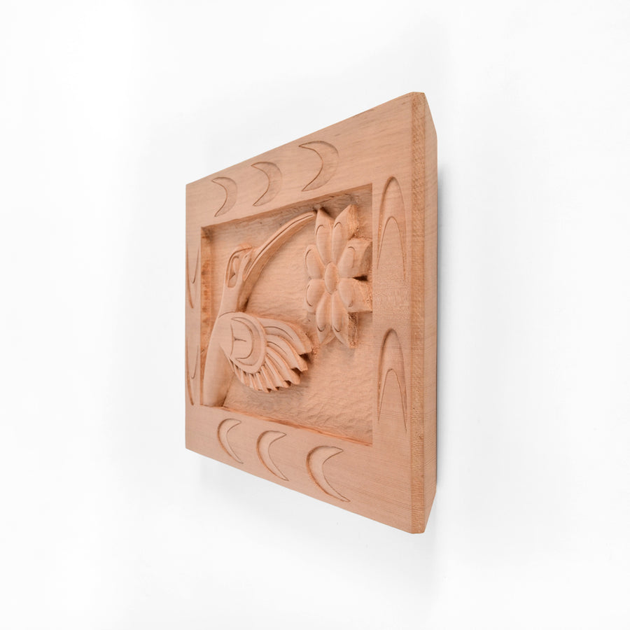 Hummingbird - Red Cedar Plaque