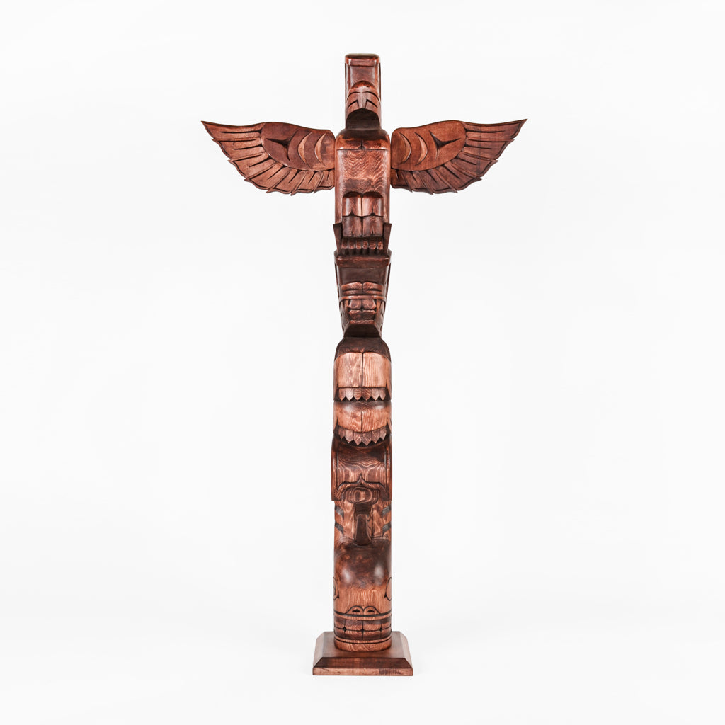 Eagle, Bear, Killerwhale - Yellow Cedar Pole
