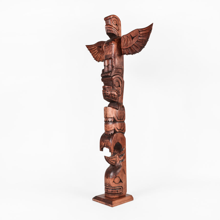 Eagle, Bear, Killerwhale - Yellow Cedar Pole