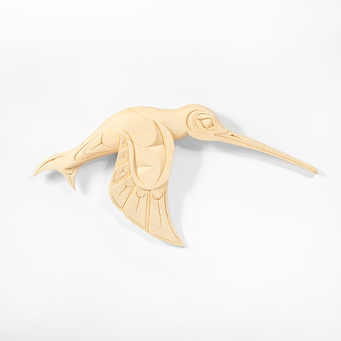 Hummingbird - Yellow Cedar Sculpture