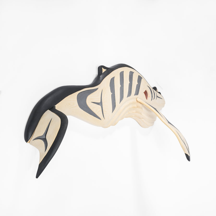 Humpback Whale - Yellow Cedar Sculpture