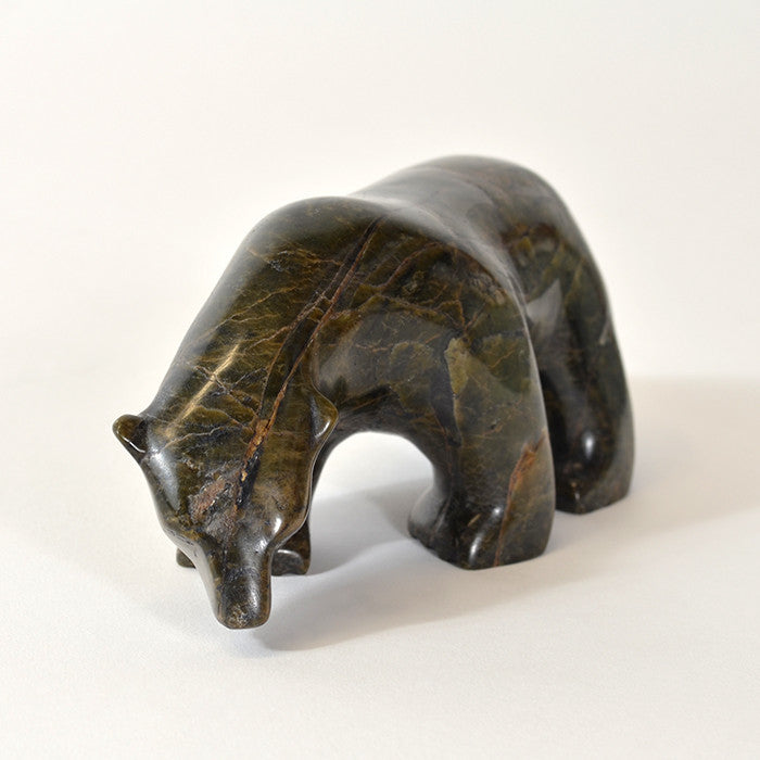 Walking Bear - Stone Sculpture