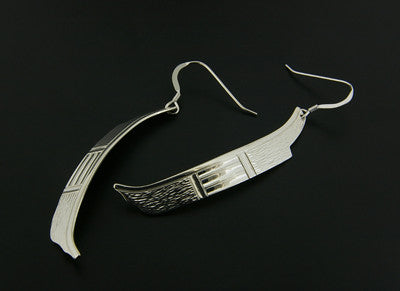 Canoe - Silver Earrings