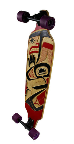 Killerwhale and Human - Yellow Cedar Skateboard