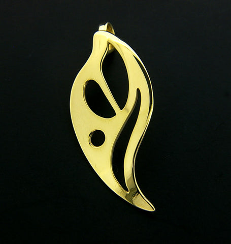 Flame - 14k Gold Pendant