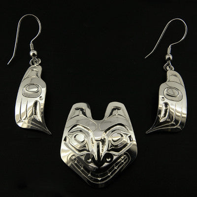 Bear - Silver Jewellery Set