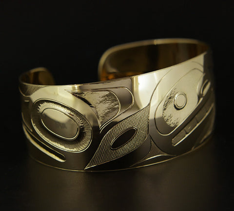 Raven and Human - 14k Yellow Gold Bracelet