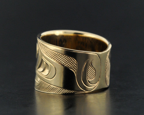 Gerry Marks - Raven with Broken Beak - Gold Jewellery