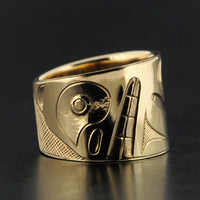 Gerry Marks - Raven with Broken Beak - Gold Jewellery