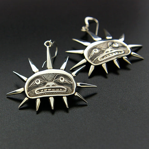 Sea Urchin - Silver Earrings