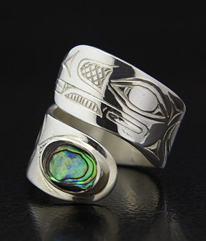 Raven and Light - Silver Ring