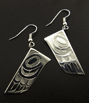 Eagle Feather - Silver Earrings