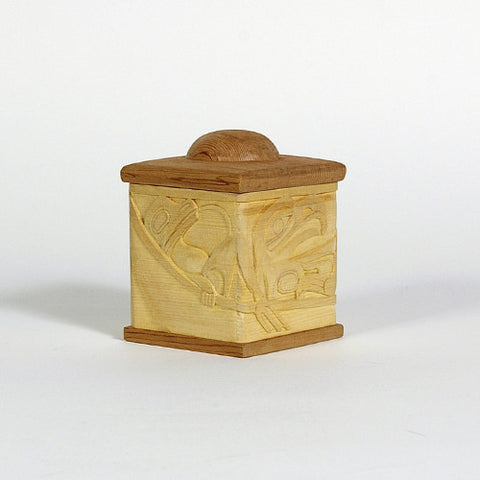 Frog, Eagle, Wolf, Raven - Cedar Bentwood Box