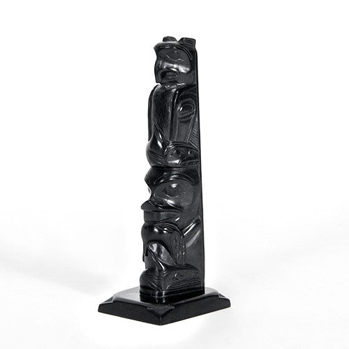 Rufus Moody - Thunderbird with Whale, Wasco with Whales - Argillite