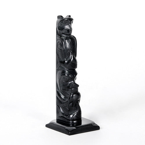 Rufus Moody - Thunderbird with Whale, Wasco with Whales - Argillite