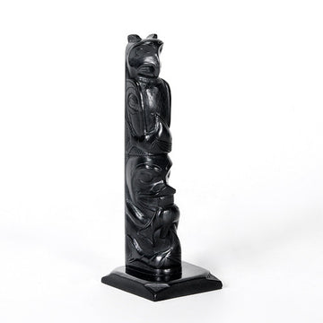 Rufus Moody - Thunderbird with Whale, Wasco with Whales - Argillite