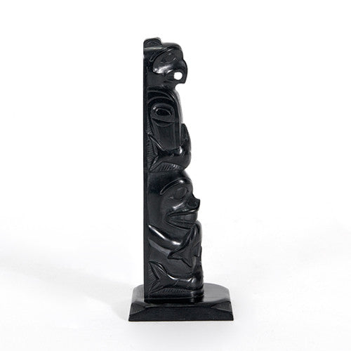 Rufus Moody - Thunderbird with Whale, Wasco with Whales - Argillite