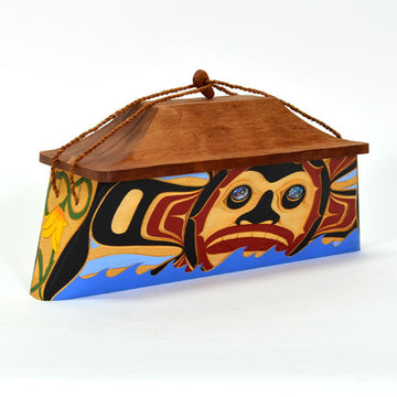 James Michels - Sun, Moon, Snow Drop and Yellow Flower - Bentwood Boxes