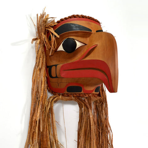 Eagle - Red Cedar Mask with Cedar Bark