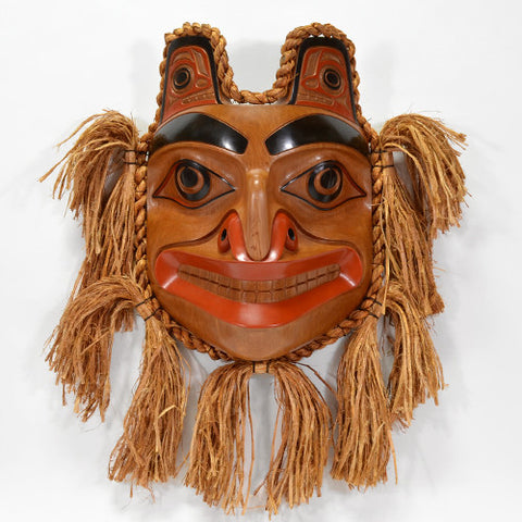 Bear - Red Cedar Mask with Cedar Bark