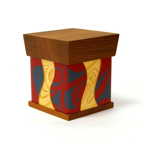 Raven - Red and Yellow Cedar Bentwood Box