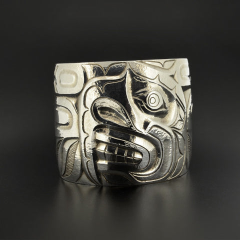 Chief Eagle Nose - Repoussé Silver Bracelet