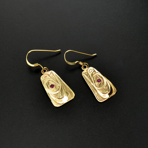 Bear - 14k Gold Earrings