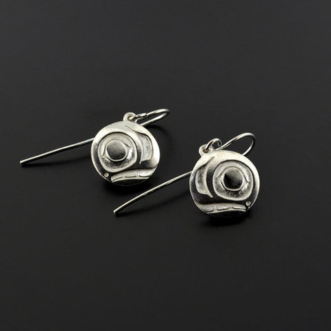 Salmon-Trouthead - Silver Earrings