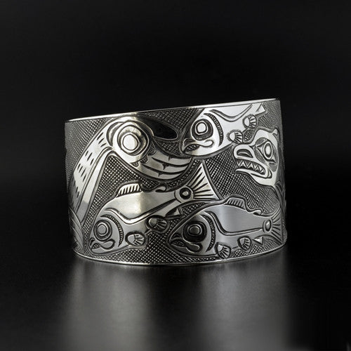 Kelvin Thompson - Sea Lions and Salmon - Silver Jewellery