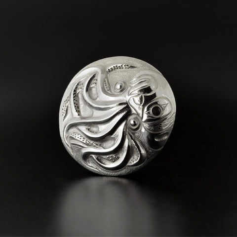 Dzunukwa and Octopus - Sterling Silver Pendant