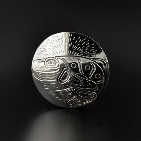 Humpback Whale - Silver Pin/Pendant