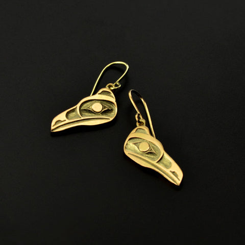 Ravens - 14k Gold Earrings
