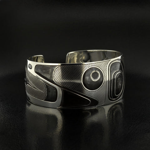 Abstract Orca - Silver Bracelet
