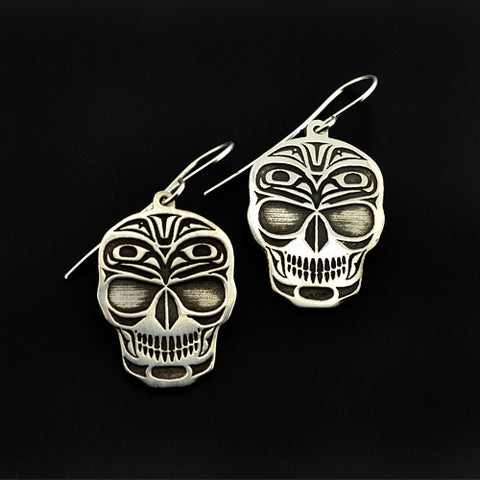 Skulls - Silver Earrings