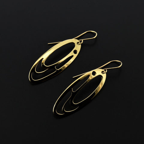 Salmon-Trouthead - 14k Gold Earrings