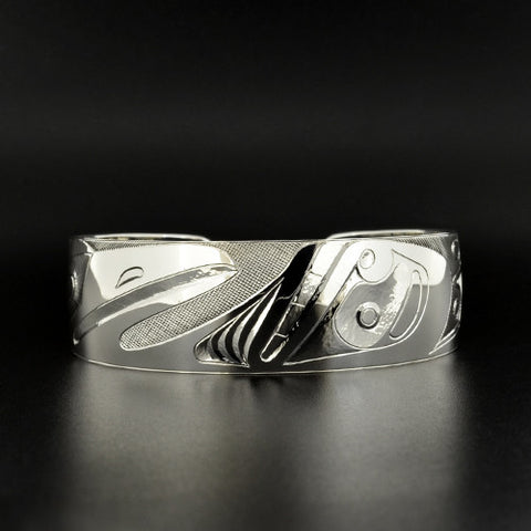 Raven and Human - Silver Bracelet