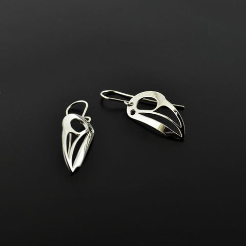 Ravens - Silver Earrings