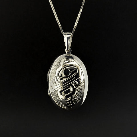 Raven and Eagle - Silver Locket