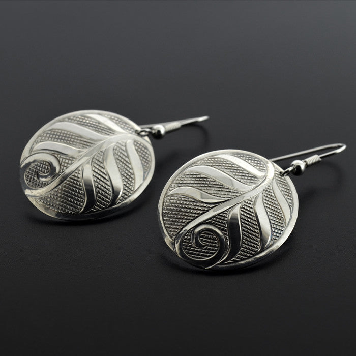 Sword Fern - Silver Earrings