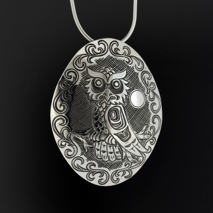 Owl - Silver Pendant