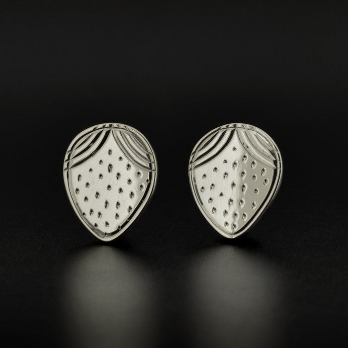 Wild Strawberries - Silver Earrings